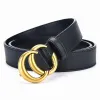 Casual breedte Luxe letters gesp designer riem voor damesmode riemen Echt leer dame zwarte heren beroemde riem