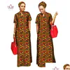 Vestidos Casuais Básicos Atacado Africano Para Mulheres Dashiki Ropa África Tradicional Robe Longo Impressão Wy843 Gota Entrega Vestuário Mulheres Dh6Yi