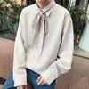 Camisas casuais masculinas xadrez estilo francês selvagem faculdade primavera básico tops solto moda blusa único design de peito roupas lgbt