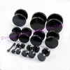 Bangle Barbell Orecchini Round Cheater Acciaio Nero Falso Ear Plug Studs Gioielli per il corpo 50 pz / lotto 3mm 4mm 5mm 6mm 8mm 10mm