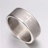 whole 50PCs English The Lord's Prayer Silver Stainless Steel Etching Men's Jewelry Rings Whole Mixed Lots291U