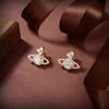 Boucles d'oreilles design Vivianity luxe femmes bijoux de mode boucles d'oreilles en or métal perle cerceau boucle d'oreille cjeweler Westwood femme 943