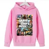 Sweatshirts Grand Theft Auto GTA 5 هوديز كبيرة الحجم طويلة الأكمام على غرار الشارع على طراز Hooed Stack