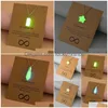 Chokers Luminous Pendant Card Necklace Pentagram Love Heart Shape Wholesale Drop Delivery Jewelry Necklaces Pendants Dh3Zi