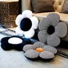 Фаршированная черно-белая подушка с цветком «гусиные лапки» для девочек, декор для комнаты, эркер, для детей, подушка для сиденья в спальне 231229