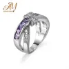 Anillos Yuzuk Jewelry Pouple Amethyst Stone Rings For Women Vintage 925 Sterling Silver Engagement Wedding Jewelry289p