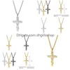 Porte-clés Longes Arbre de Vie Croix Pendentif Colliers Hommes Relin Foi Crucifix Charme Décoration Chaîne Pour Femmes Bijoux Cadeau Dro Dhpvt