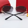 Lunettes de soleil de créateurs de diamant pour femmes Sunglass Mode Luxe Polarisé Protection UV Carti Marque Surdimensionnée Femme Goggle Wrap Cat Eye Dr