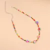 Choker Elegant Charm Colorful Seed Bead Soft Pottery Fruit Necklace For Women Trendy Multicolor Polymer Clay Jewelry