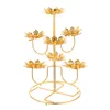 Kandelaars Kandelaar voor het aanbidden van Boeddha Woonaccessoire Messing Decor Delicate houder Gouden tafelkandelaar Lamp decoratief