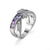 Anillos Yuzuk Jewelry Pouple Amethyst Stone Rings For Women Vintage 925 Sterling Silver Engagement Wedding Jewelry289p