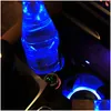 Lights Dekoracyjne LED CAR CUP MAT ATMOSCERE DLA WSZYSTKICH samochodów RGB USB Ładowanie kubków Pad Wewnętrzne atmosfera Dostawa Dostawa Mobile M DHP69