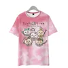 T-shirts pour hommes Anime Chiikawa Chemise Hommes Femmes Tshirt Casual Streetwear Lavage à l'encre Peinture Impression T-shirt à manches courtes