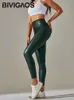 BIVIGAOS femmes à la mode multicolore en cuir PU Leggings taille haute serré coloré maigre Sexy pantalon mince 231229
