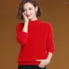 女性用セーター秋と冬のミンクカシミアセータープライマーシャツ編み女性コートブラウス気質トップ