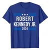 قمصان الرجال روبرت كينيدي جونيور للرئيس -2024 RFK JR 2024 T-Shirt Funny Election Graphic Tops حملة أزياء المرأة