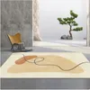 Fluffy Plush Irregular Design Oval Large Area Thickening Living Room Carpet Modern Line Home Decoration Bedroom Lounge Sofa Rug 231229