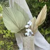 Decorative Figurines 1pc Palm Fan Leaf Dried Flower Window Reception Party Art Wall Hanging Decoration Wedding Arch Arrangement