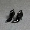 Jc jimmynessity choo de haute qualité la cheville halicestone bottes d'hiver mode orteils pointus noirs cuir talons hauts fête des femmes chaussures zipper chaussures plus taille812