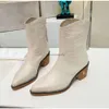 JC Jimmynessity Quolty High Shoes Designer Chelsea Boots Jimmys Boot Calfskin Women Chunky Block Heels Fashion Booties Luxury Winter Motorcycle Ankle Boot