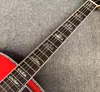 Factory Custom Guitar, Solid Spruce Top, Abalone Shell w pakiecie, 43-calowy Jumbo Series Cherry Red Original 2569