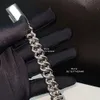 قفزة بيع المجوهرات برايس المصنع VVS Moissanite Cuban Link Test Bracelet Squelet Pass