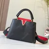 NEU 2023 Fashion Classic Bag Cap Handtasche Damen Leder CAPUCINES Handtaschen Vollleder farblich passend Damen Umhängetasche VINTAGE Clutch Tote Messenger Bags