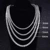 Master Rocks Sterling Sier 10K Gold Plated Iced Out 5Mm VVS Moissanite Tennis Chain