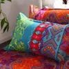 Boho Plain Print Quilt Cover Pillowcase 3PC Set King Size Bedding Set European Style Duvet Cover Set 231229