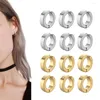 Pendientes traseros 20 par/lote Clip de acero inoxidable chapado en oro plateado para hombres mujeres sin perforaciones imán hebilla de oreja regalo de joyería al por mayor