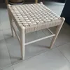 Furniture Furniture Braided rope square stool Ash wood solid wood, rope braided. Disassemble the structure.