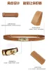 lady belt Genuine Leather gold buckle elastic dress designer womens belts man white woman Width fashion adjustable Belts