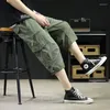 Pantaloncini da uomo Knielengte Cargo Heren Zomer Casual Katoenen Multi-tasche Rijbroek Korte Broek Militaire Camouflage 5xl