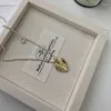 Chaînes 925 Collier en argent sterling Simple Golden Meet Mot Lettres Coeur Amour Punk pour Femmes Fille Bijoux Cadeau Drop En Gros