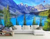 Wallpapers wallpaper for walls 3 d for living room Snow mountain lake scenery TV background wall