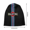 Berets Martini Stripes Beanie Cap Winter Warm Bonnet Femme Knitting Street Outdoor Ski Racing Sport Skullies Beanies Hats Yera