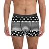 Cuecas exóticas pequenas listras pretas e brancas 1 primavera wearable boxer briefs novidade engraçado