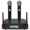 Microfones UHF Wireless Microfone Stage Performance Home KTV Alta Qualidade UHF Profissional Dual Wireless Microfone Sistema Dinâmico Longo D W2