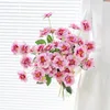 Fiori decorativi 51 cm Simulazione Camelia Bouquet Fiore di seta artificiale INS Style Home Decor Decorazione di nozze