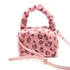 Small Square Versatile Spicy Girl Crossbody Bag Wholesale of European and American Fashion Trends Sweet Velvet Leopard Pattern FMT-4254