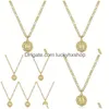 Chokers Initial Ketting Voor Vrouwen Meisje 14K Verguld Ronde Letter Hanger Kapitaal Monogram Alabets Van A-Z Drop Delivery Sieraden Dhi2P