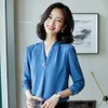 Professional Shirt, Stylish Design, Top Fashionable V-Neck Milk Silk Women's Long Sleeved Autumn New And Shirt Fashion Eye-Pleasing