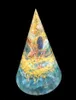 Pendentif pyramide en pierre d'énergie Orgone et résine, 5 pièces entières, enveloppe de fil de cuivre, bijoux d'arbre de vie 94259668258582