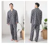 Casual Men Home Sleepwear Suits Long-sleeved Trousers Suits for Autumn Winter Pijamas for Men Flannel Plaid Design