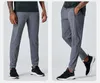 LU Pantalon long de jogging pour homme, tenue de sport, de yoga, séchage rapide, cordon de serrage, poches de gym, pantalon de survêtement décontracté, taille élastique, leggings de fitness