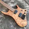 Yükseltme Başsız Elektro Gitar 6 String Maple Neck 24 Fret Paslanmaz Çelik Kısır