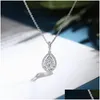 Pendentif Colliers Goutte d'eau Cubique Zircone Collier Femmes Diamant Ing Femmes Bijoux De Mode Will Et Sandy Cadeau Livraison Pendentifs Dh1Sn