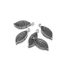 チャーム30pcs亜鉛合金中空葉チベットの銀の木の葉を作るdiy earringsネックレスブレスレットクラフト