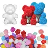 花輪15/20cm石鹸泡ローズベアカールド人工花の頭diy teddi bear for women girls valentinesギフトクラフト用品