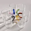 Verres à vin avec poignée colorée créative, tasse en verre à haute teneur en Borosilicate, épaisse, résistante à la chaleur, transparente, pour café, lait, thé